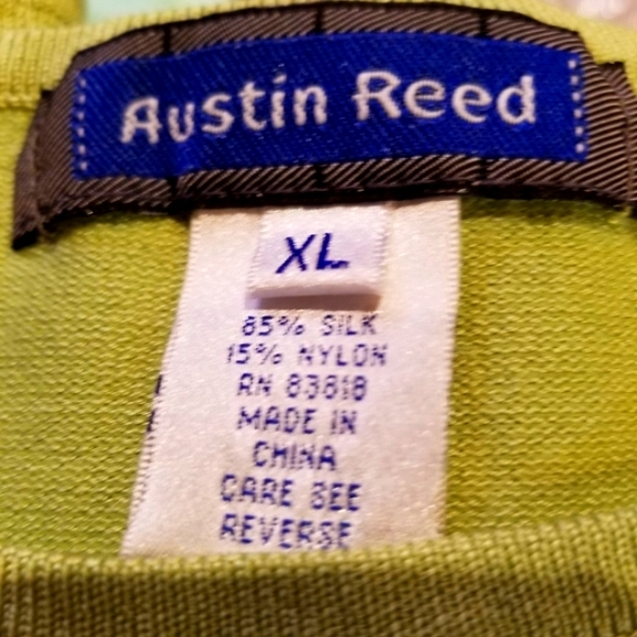 Austin Reed Black & Green Stripe Silk Sweater - Picture 4 of 7